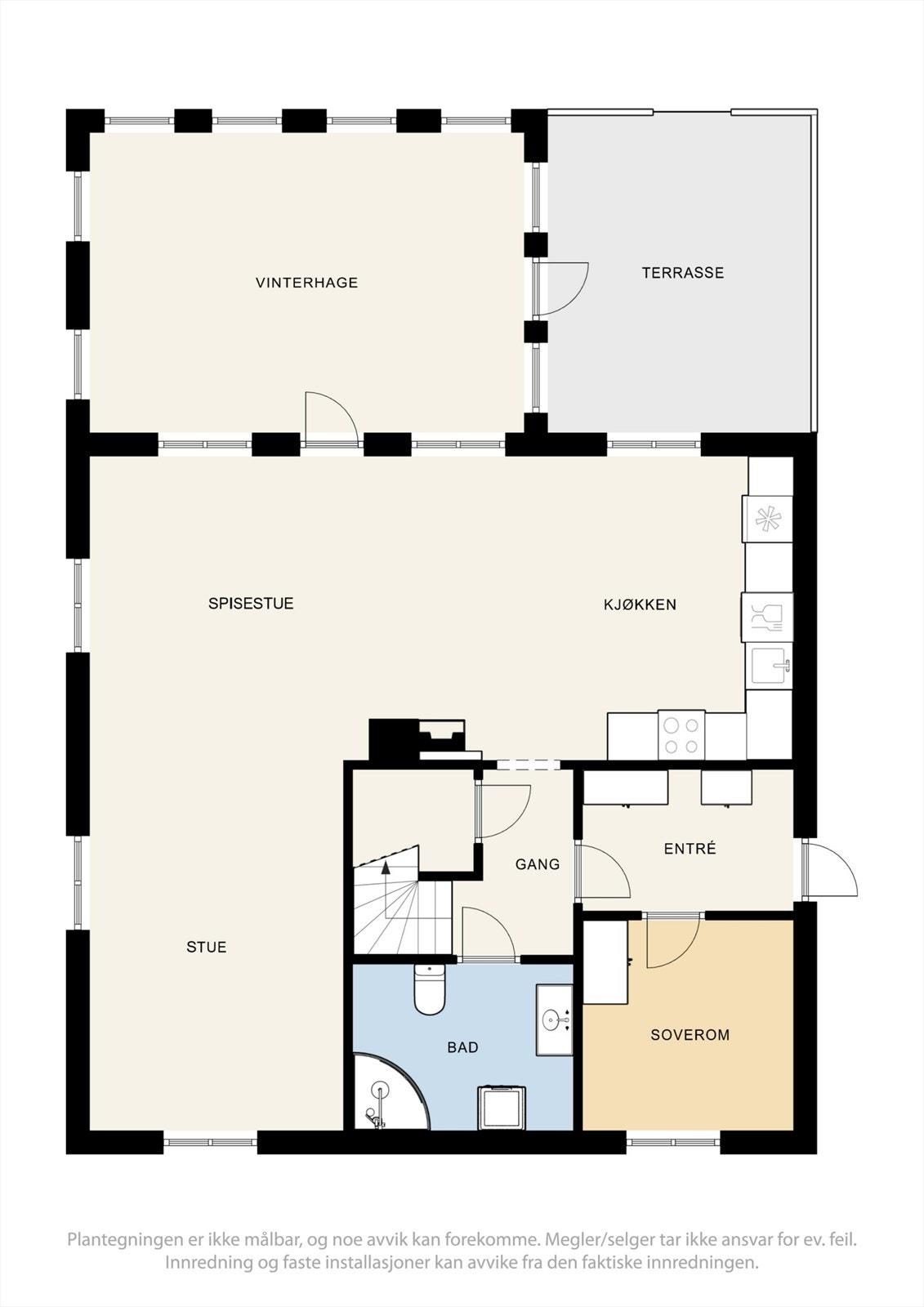 Plantegning av 1. etasje Galleribilde