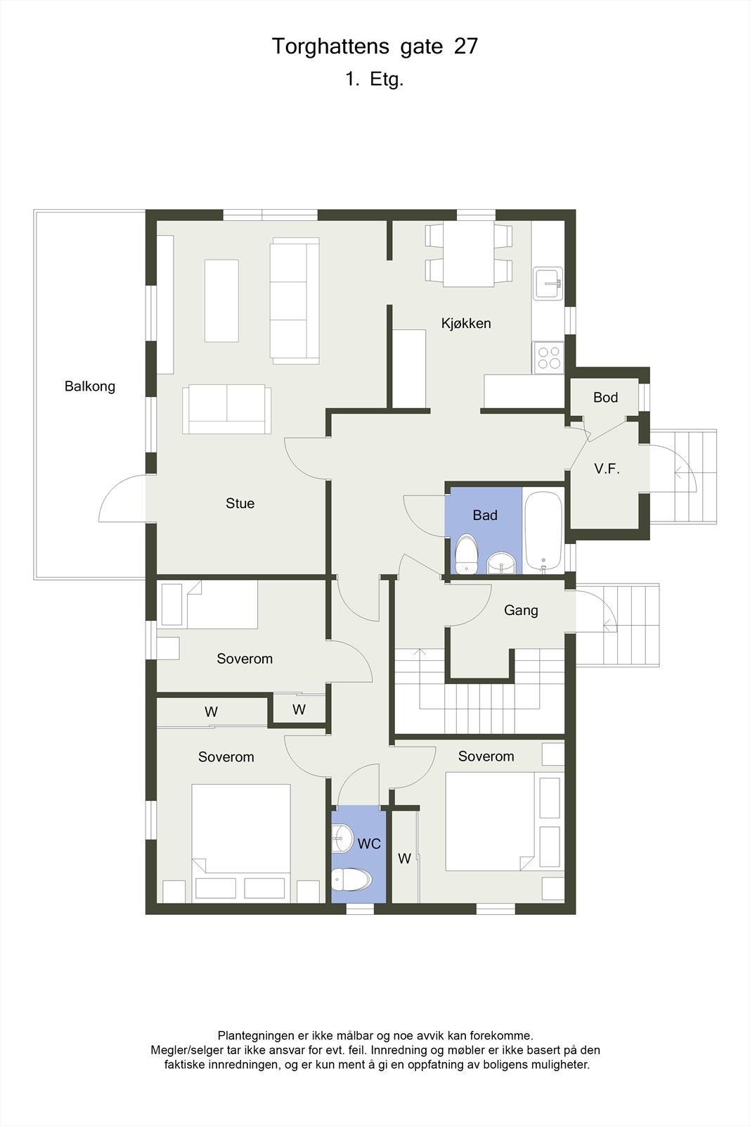 Planskisse 2D- 1.etasje Galleribilde