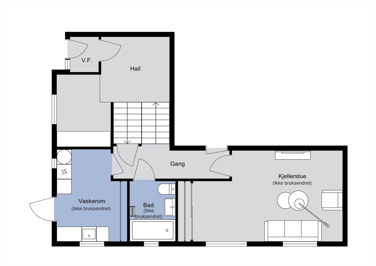 Plantegning - Underetasjen Galleribilde