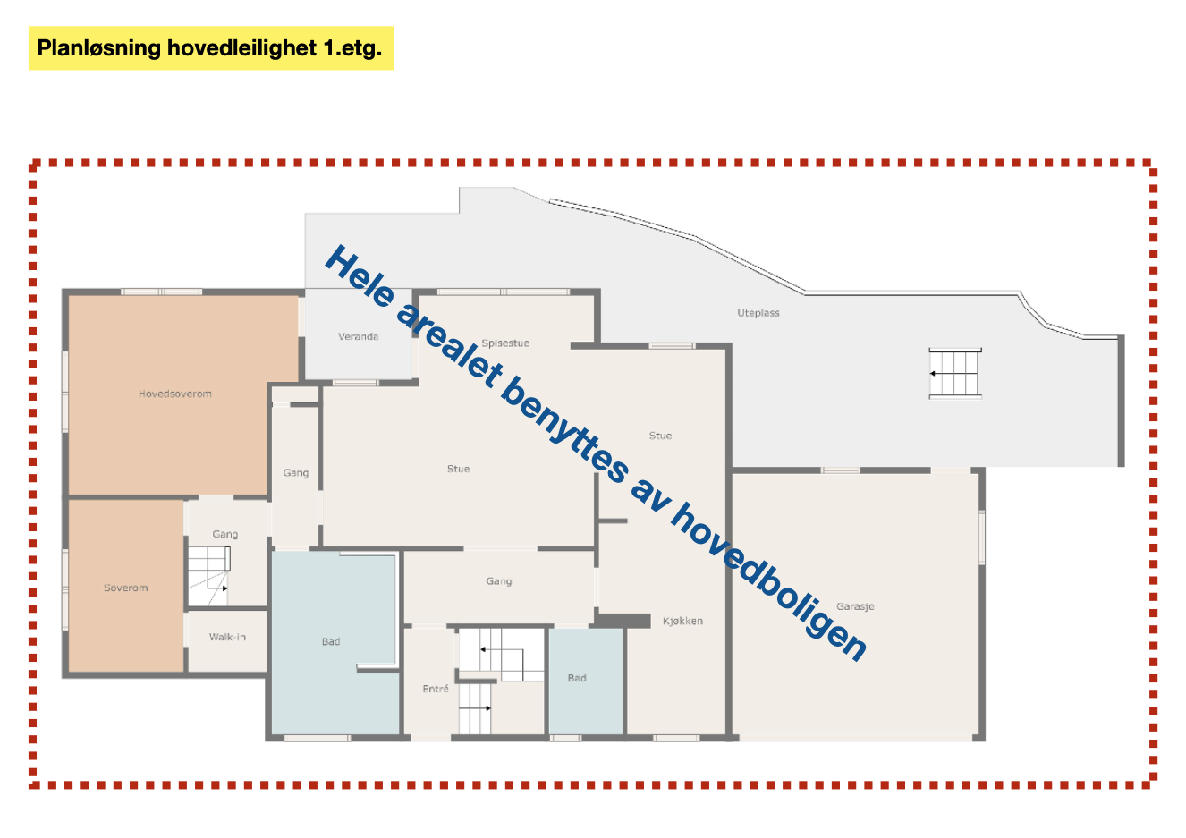 Planløsning hovedboligen Galleribilde