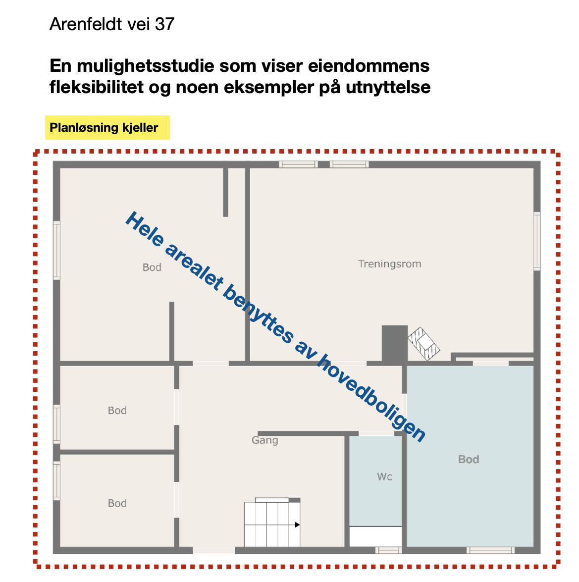 Planløsning kjeller Galleribilde