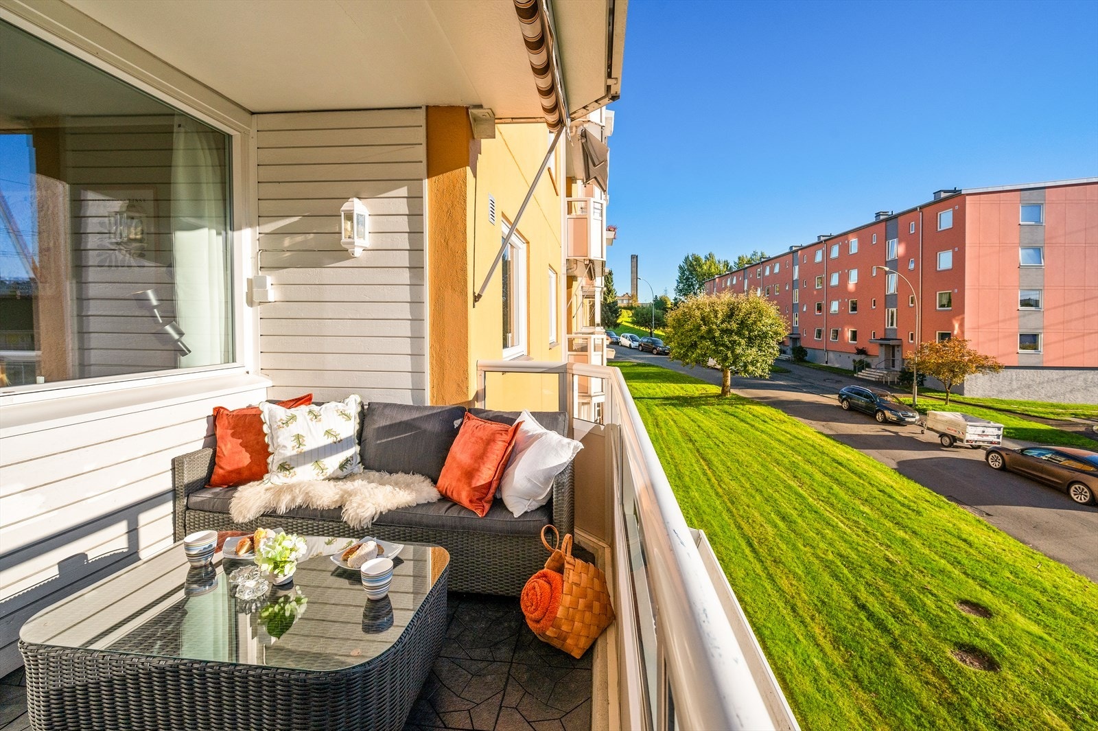 Her er det god plass til balkongmøbler og grill. Galleribilde