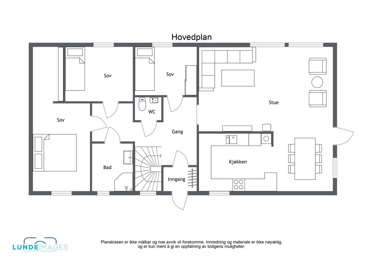 Planskisse hovedplan - ikke målbar Galleribilde