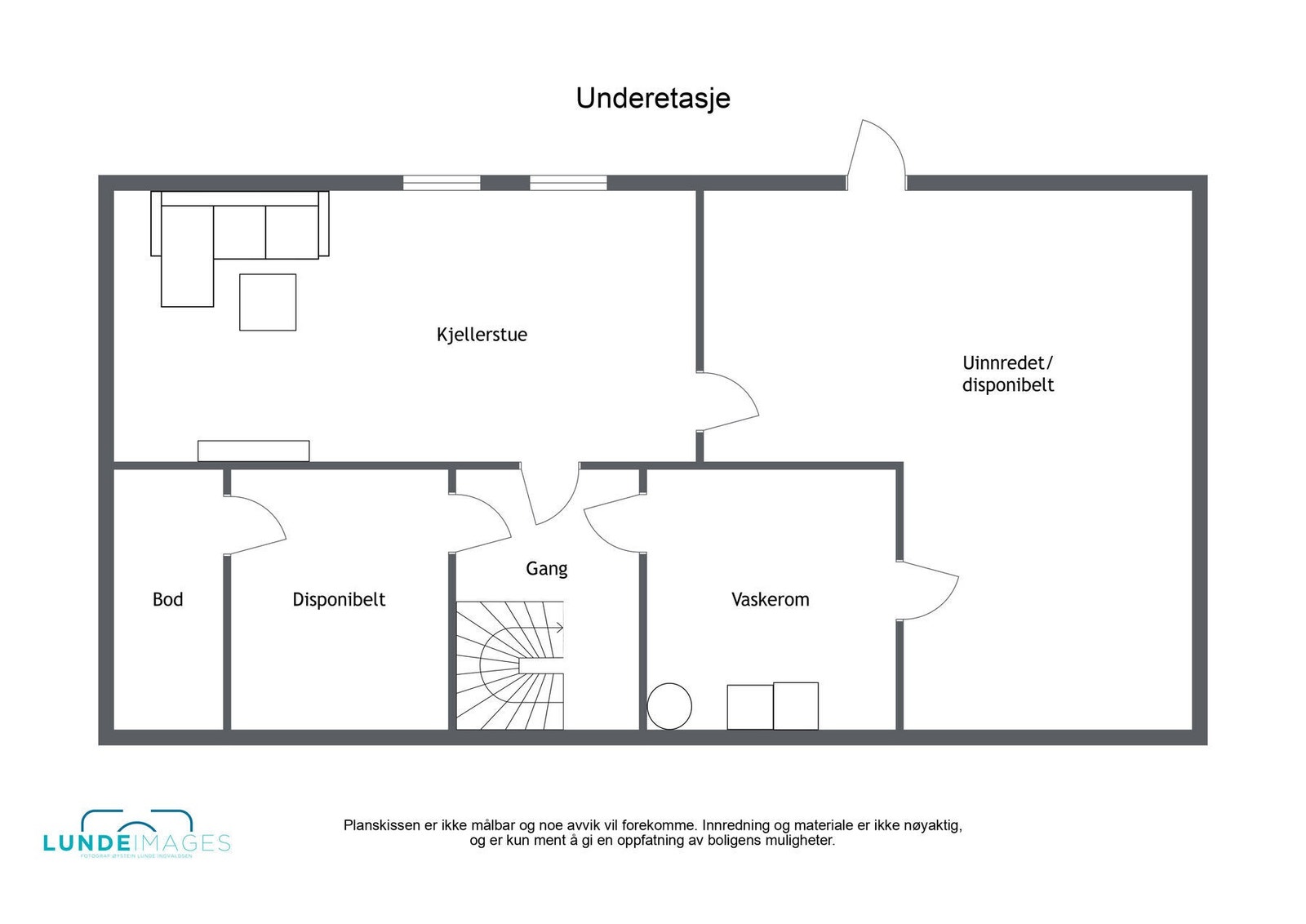 Planskisse underetasje - ikke målbar Galleribilde