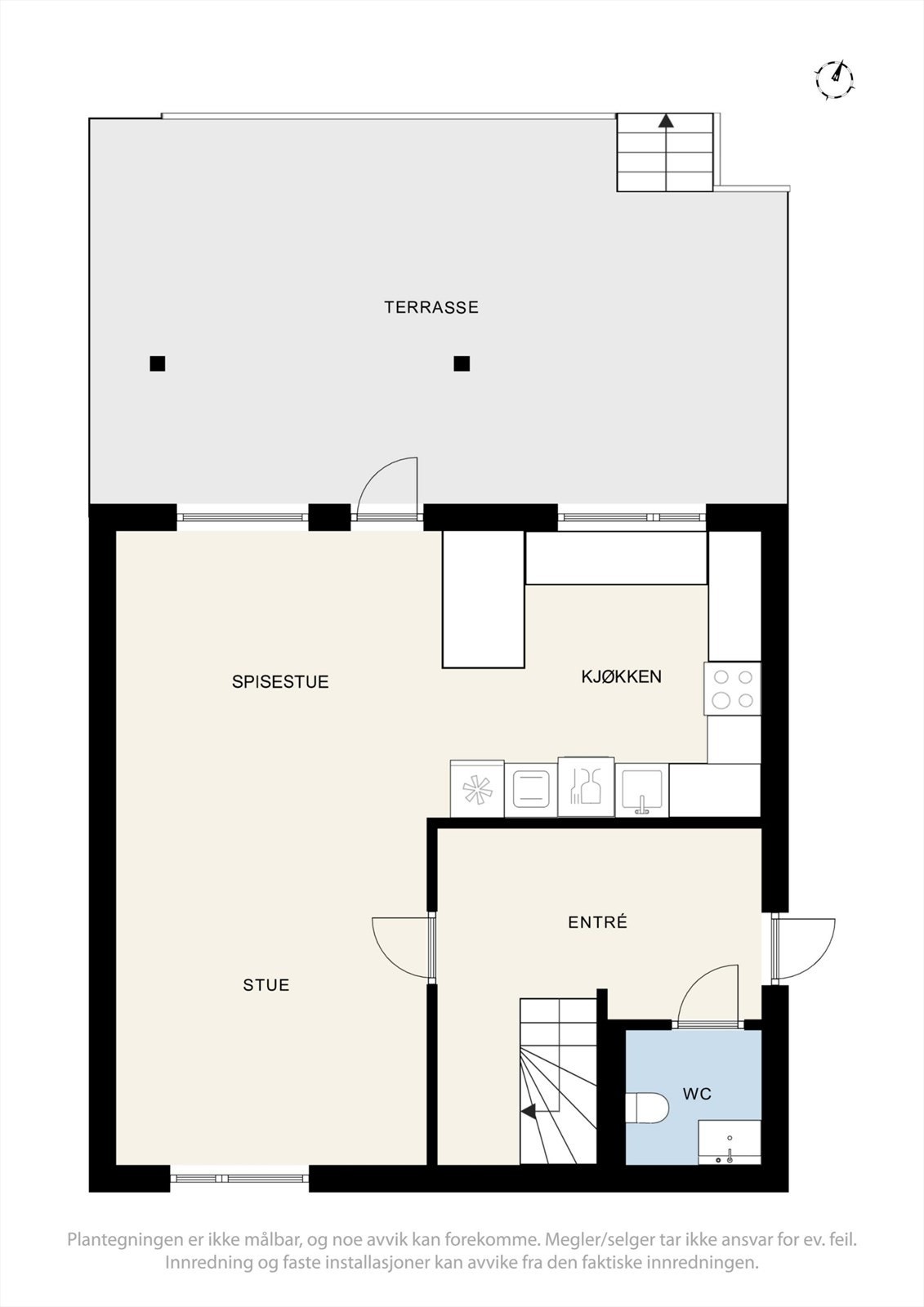 Plantegning 1. etasje Galleribilde