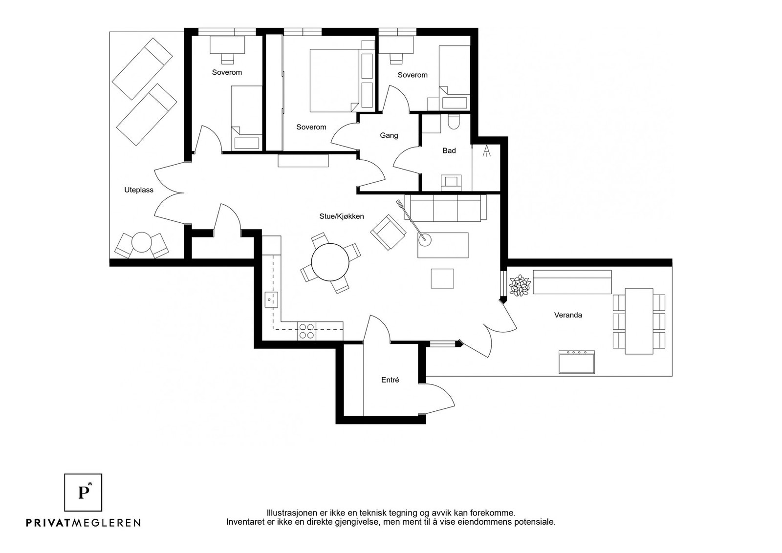 Eiendommen er presentert av PrivatMegleren Sarpsborg. Galleribilde