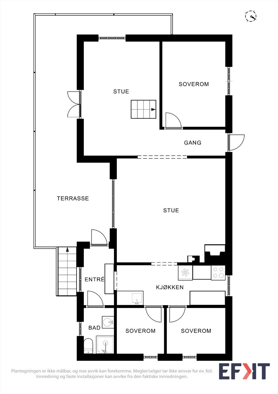 Plantegning hytte. Galleribilde