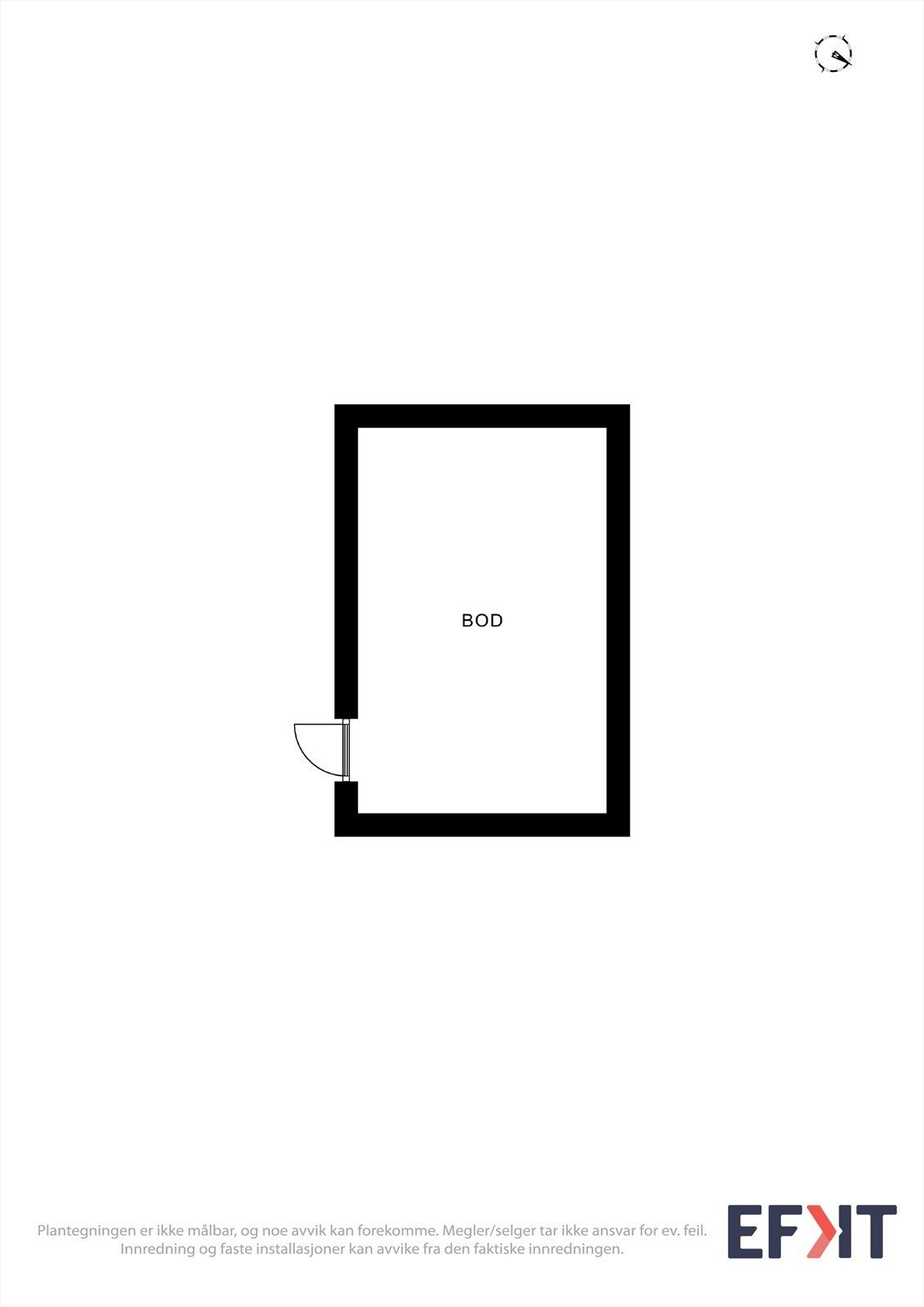 Plantegning bod i krypkjeller. Galleribilde