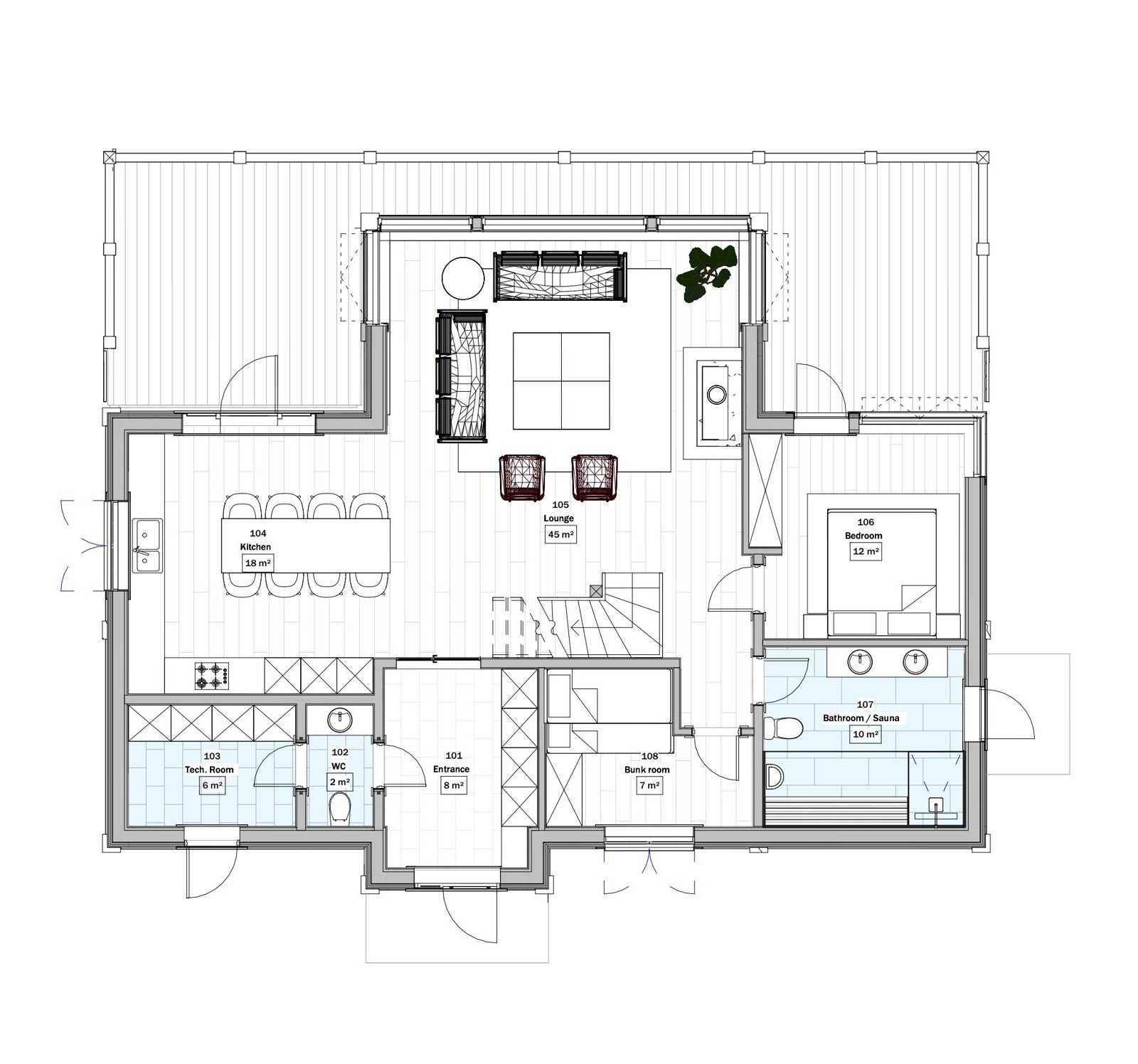 Planløsning første etasje Galleribilde