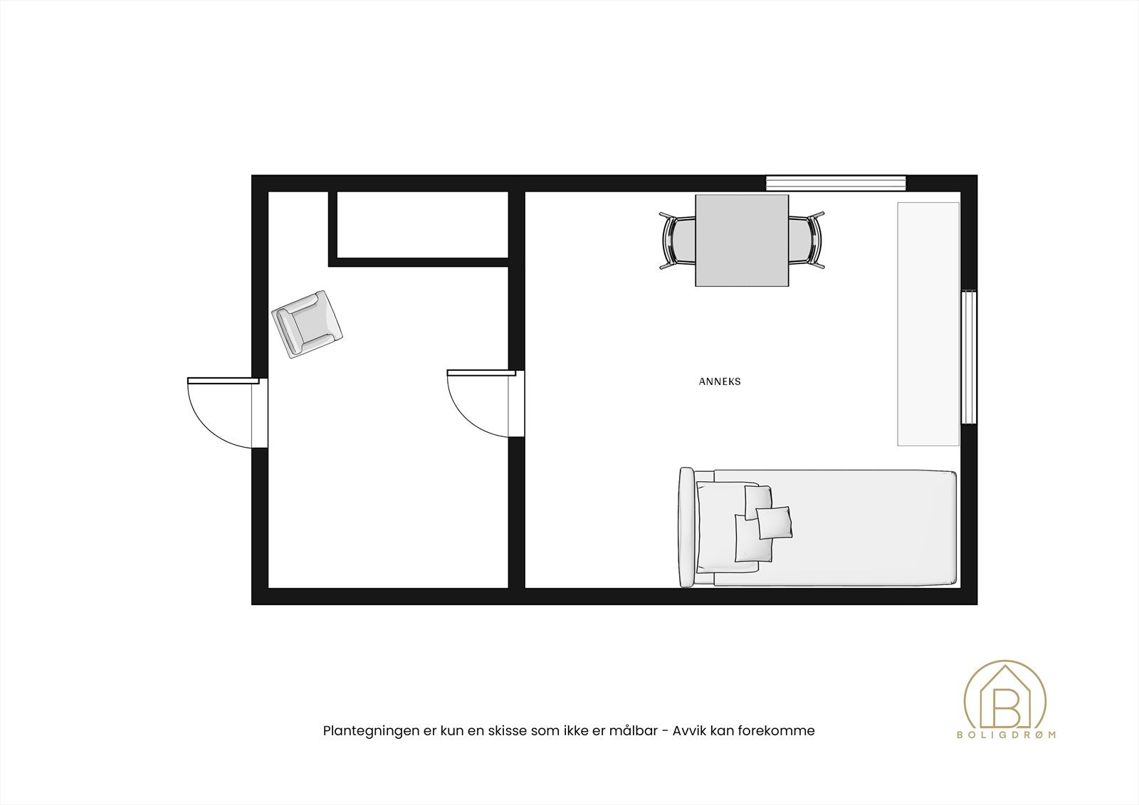 Plantegning anneks. Galleribilde