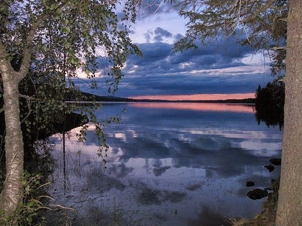 Kveldsstemning ved Einafjorden. Galleribilde