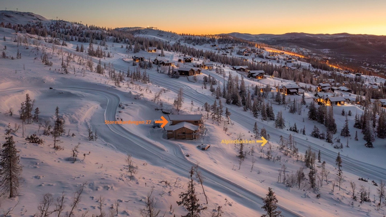 Sjelden beliggenhet 1000 m.o.h. med skibakken rett utenfor ytterdøren Galleribilde