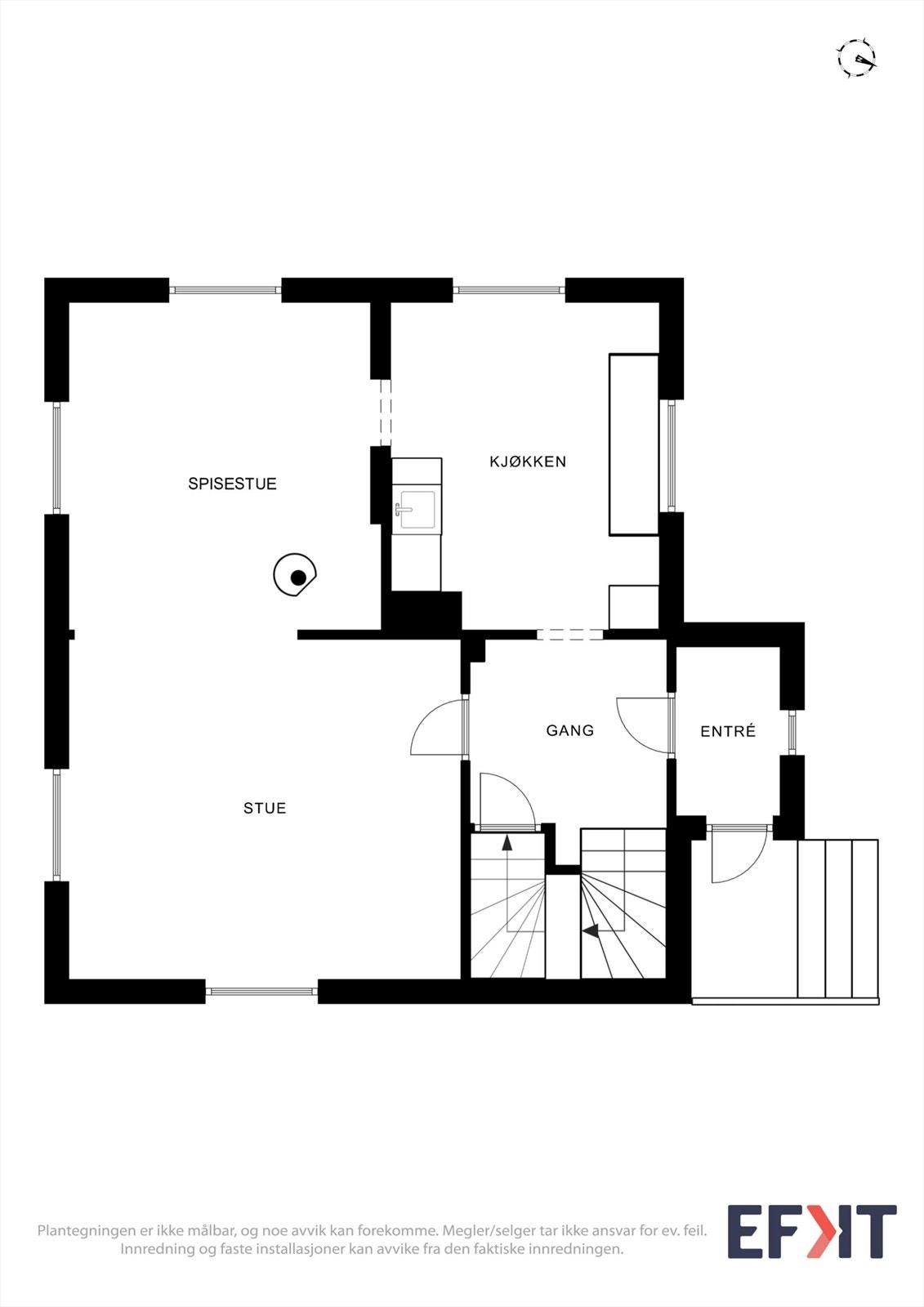 Plantegning 1. etg Galleribilde