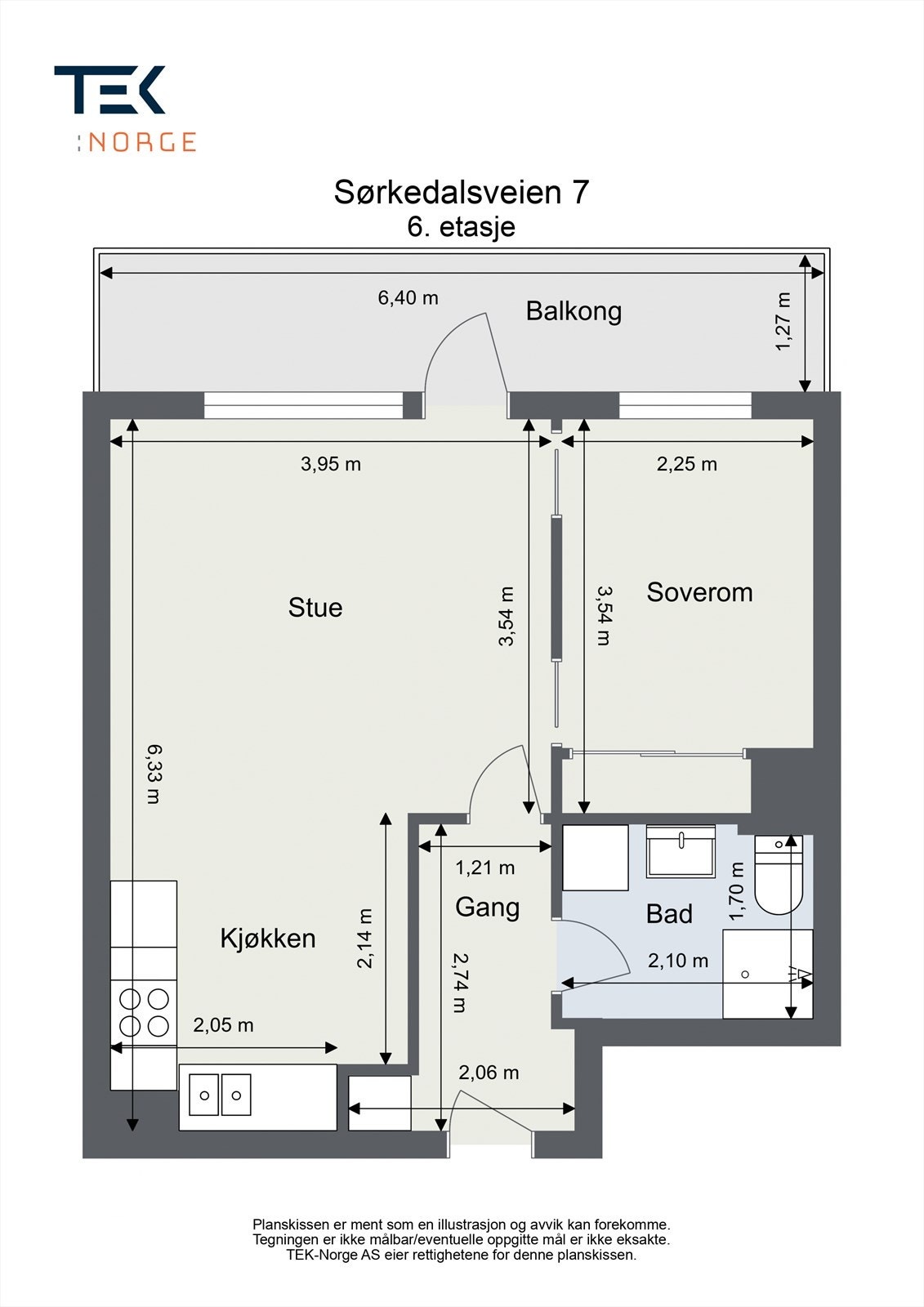 Plantegning 6. etg. Galleribilde