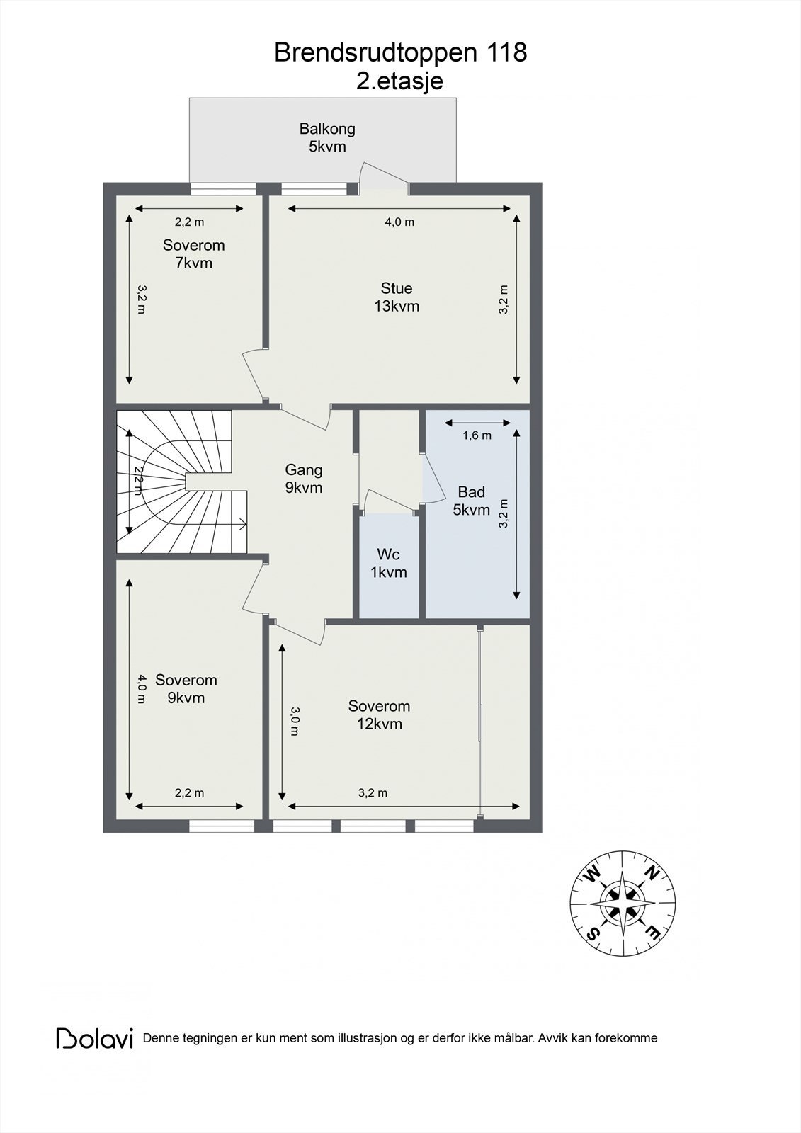Plantegning 2. etasje Galleribilde