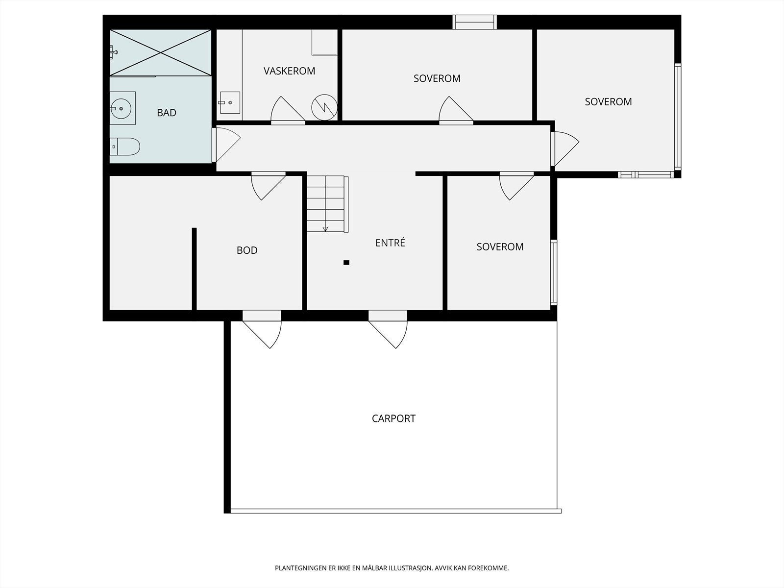 Plantegning 1. etasje Galleribilde