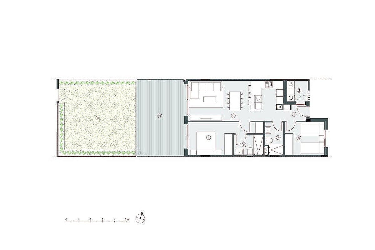 2 soverom med hage Galleribilde