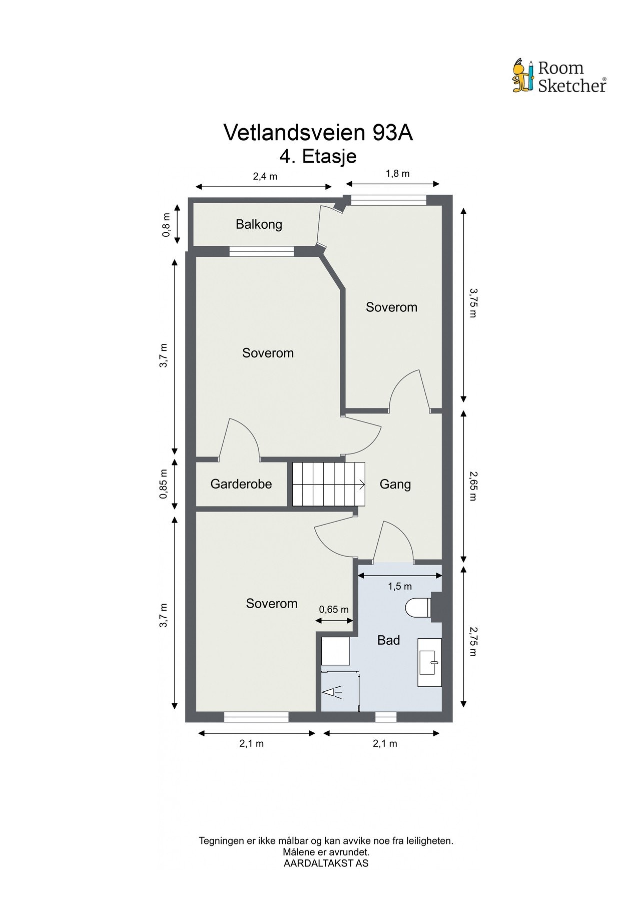 Planskisse 4. etasje. Galleribilde