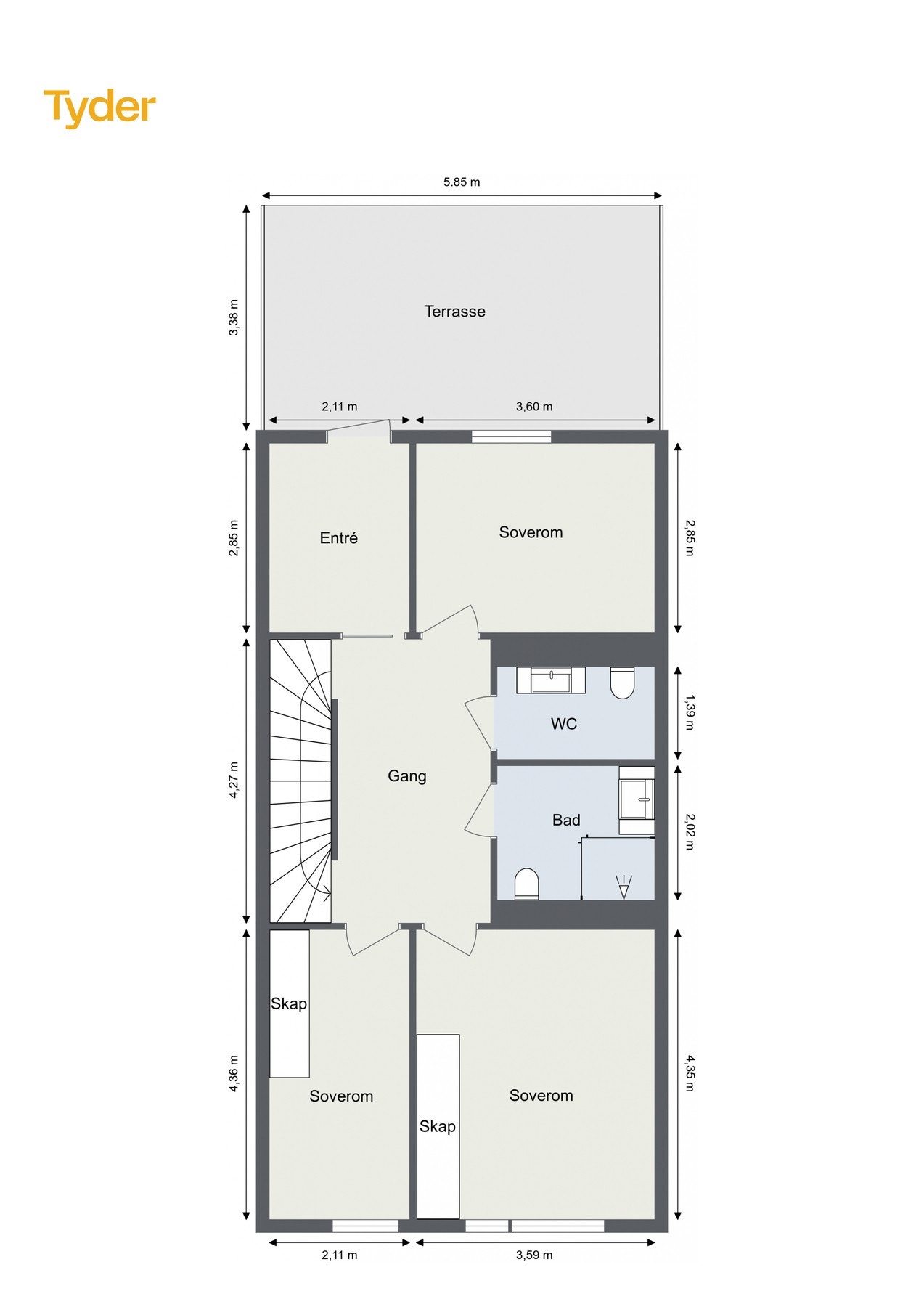Plantegning 1. etasje. Galleribilde