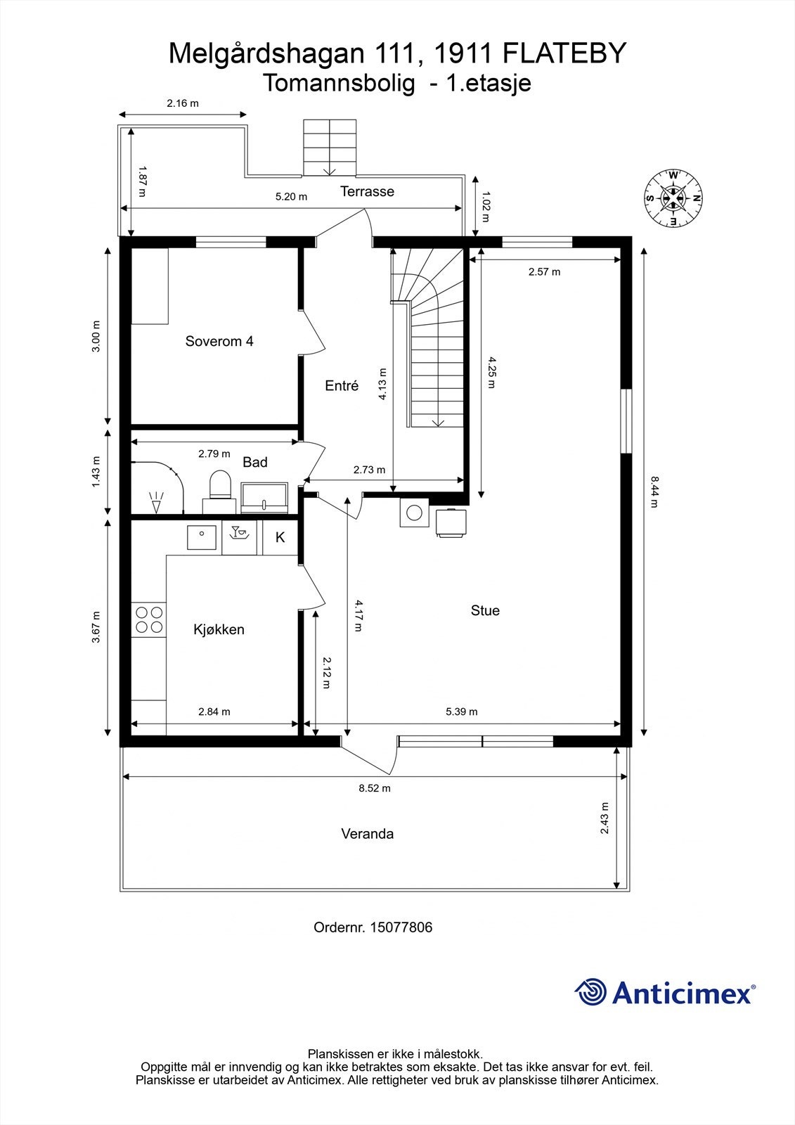 Plantegning 1.etg. Galleribilde