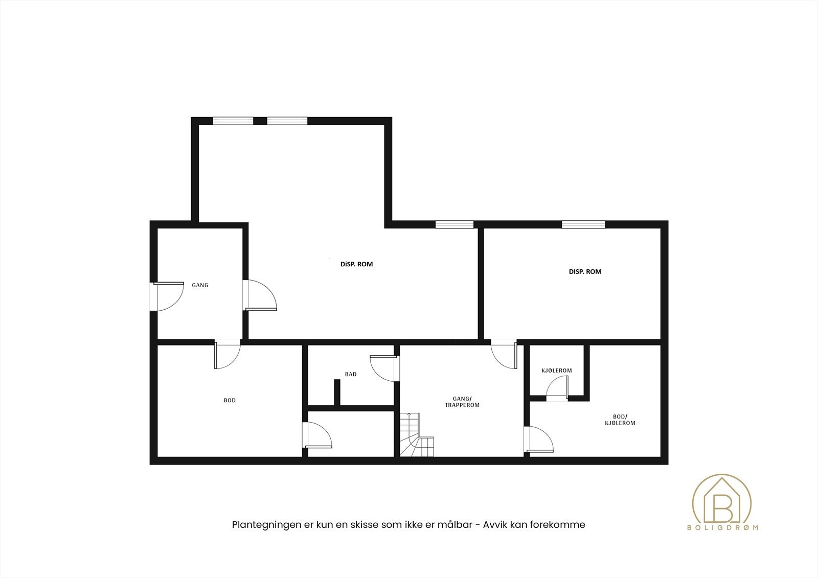 Plantegning kjeller. Galleribilde