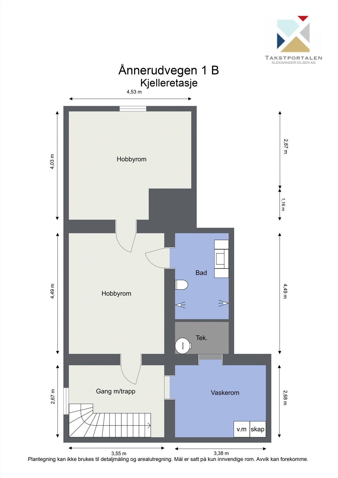 Plantegning - Kjelleretasje Galleribilde