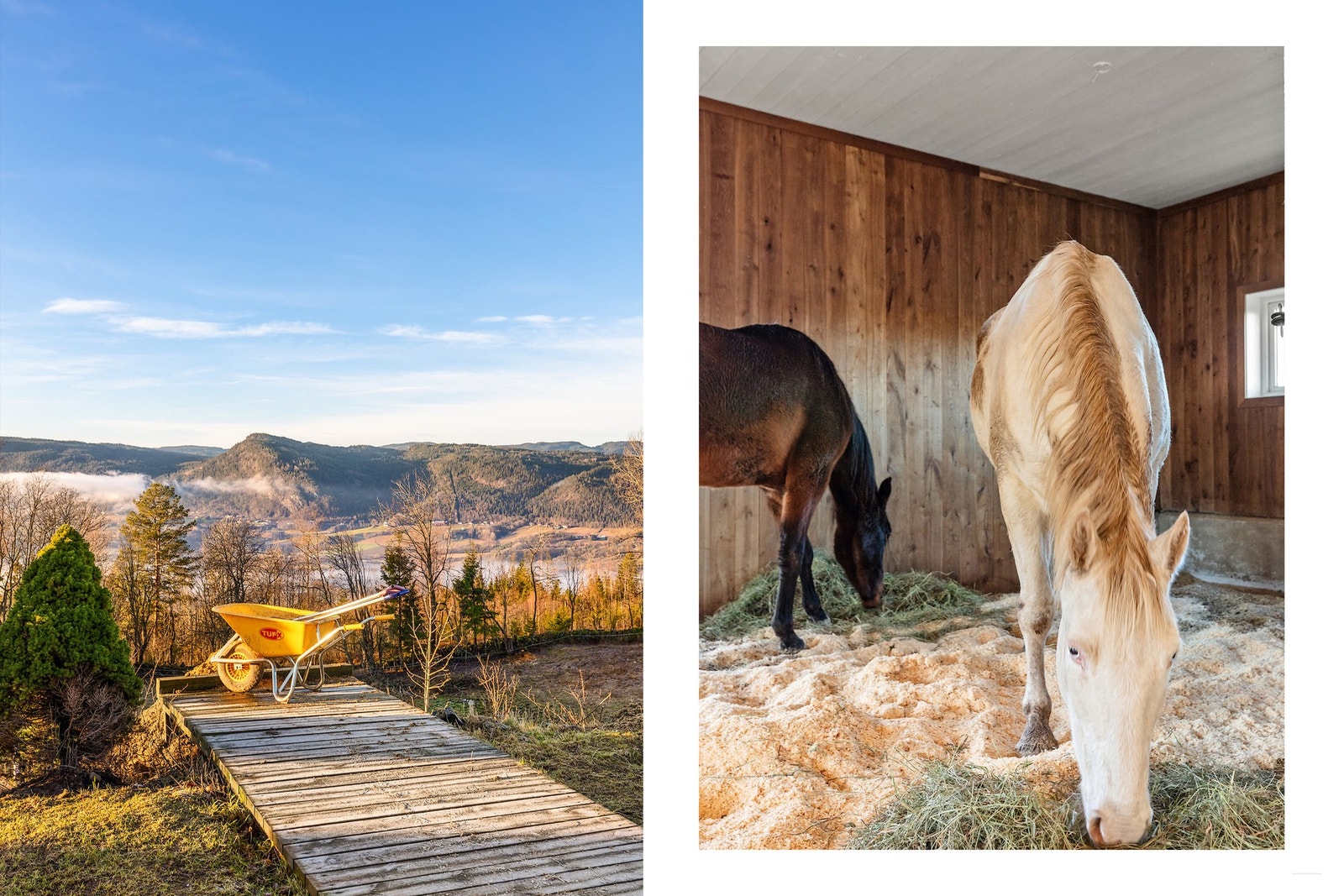 Eiendommen ligger høyt og fritt til med en praktfull utsikt over dalen nedenfor. Galleribilde