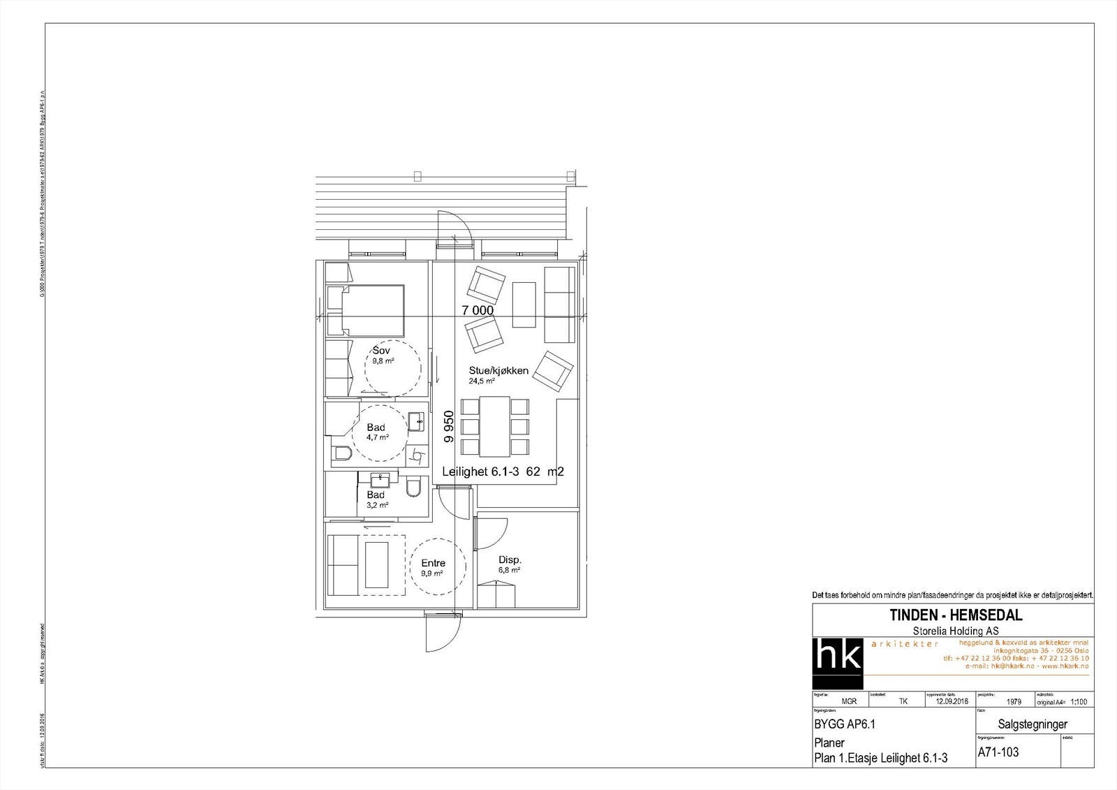 Plan 1.Etasje Leilighet 6-3 Galleribilde