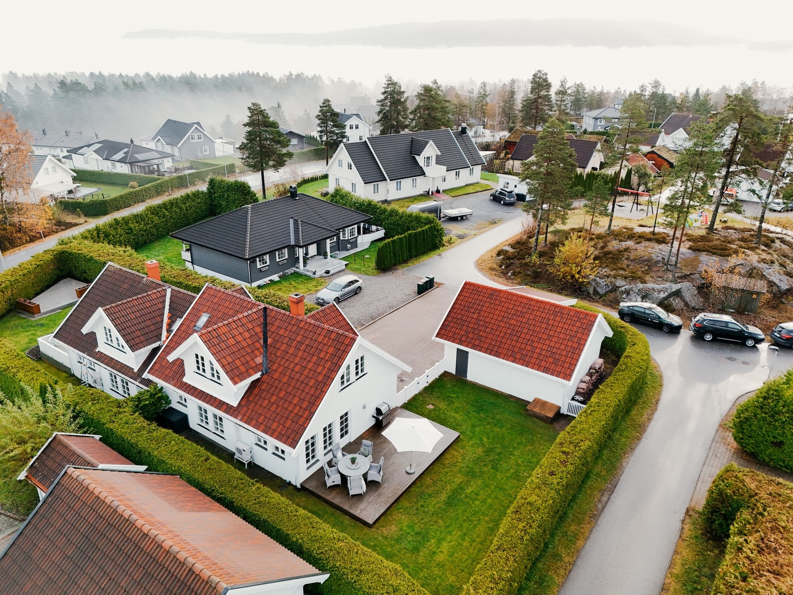 Uteområdet er godt skjermet og har lite innsyn Galleribilde