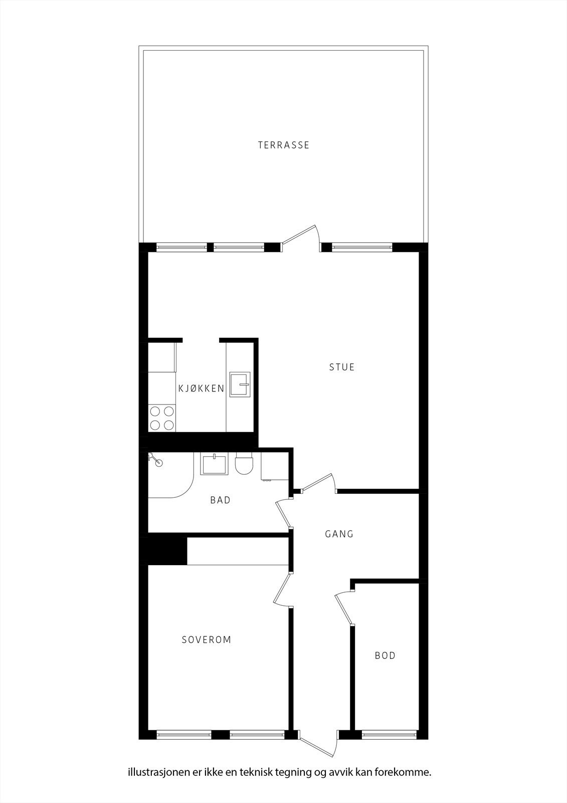 Fototegning Gulnebbveien 13C Galleribilde