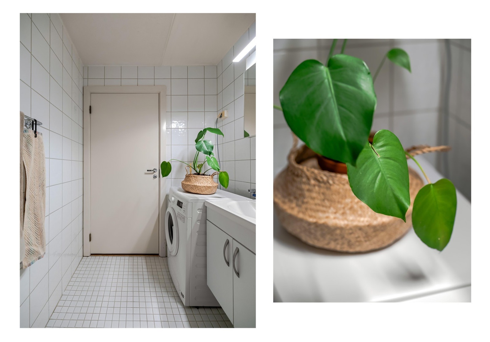 Det er god plass til både vaskemaskin (og tørketrommel om ønskelig). Galleribilde