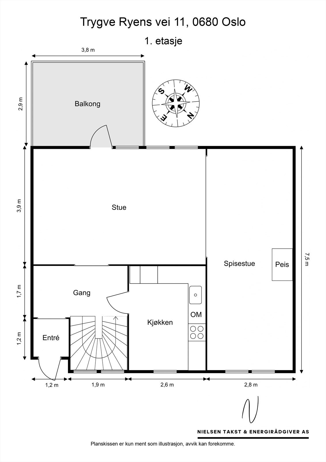 Plantegning - 1. etasje. Galleribilde