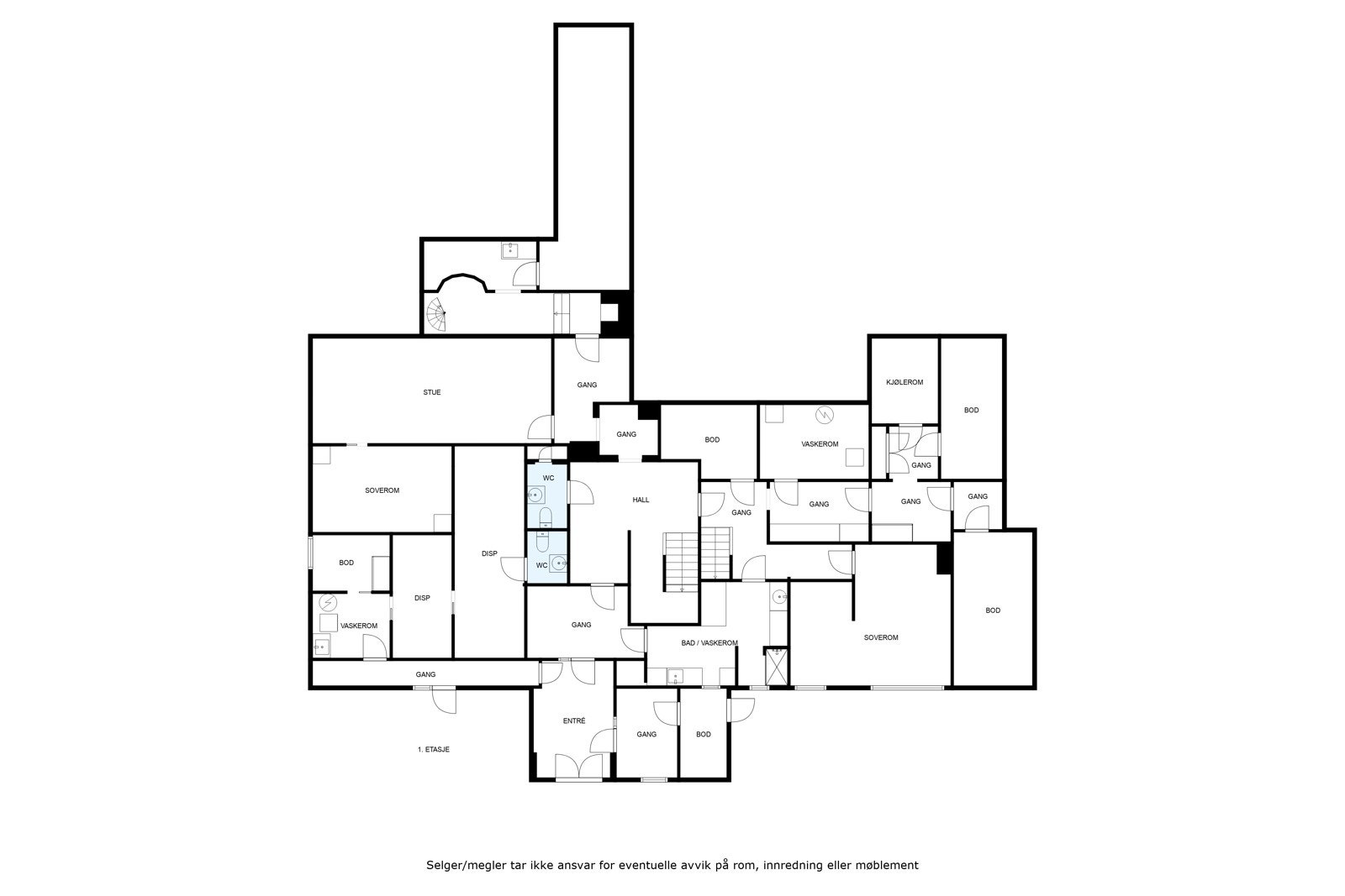 Plantegning 1. etg. Galleribilde