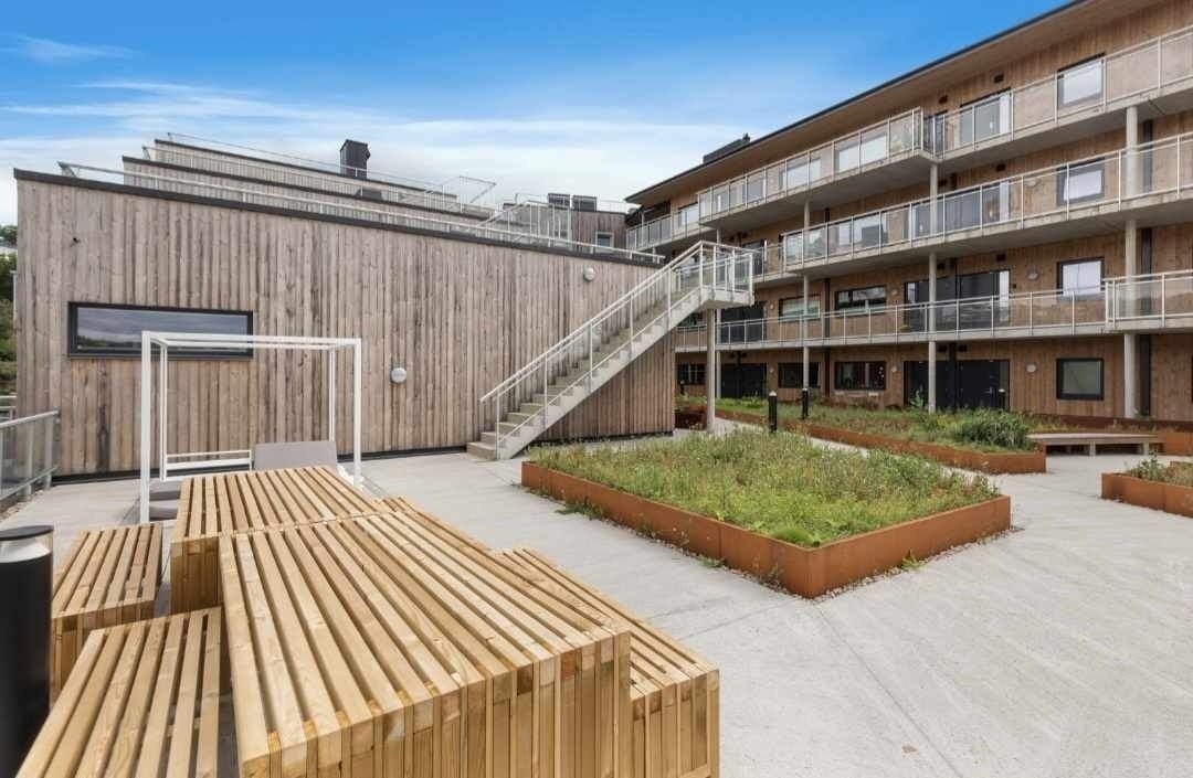 En av flere felles takterrasser. Galleribilde