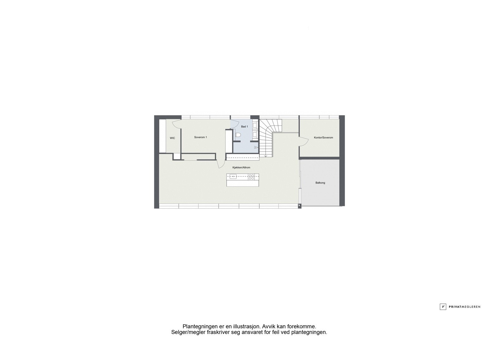 Plantegning hoveddel 2.etasje Galleribilde