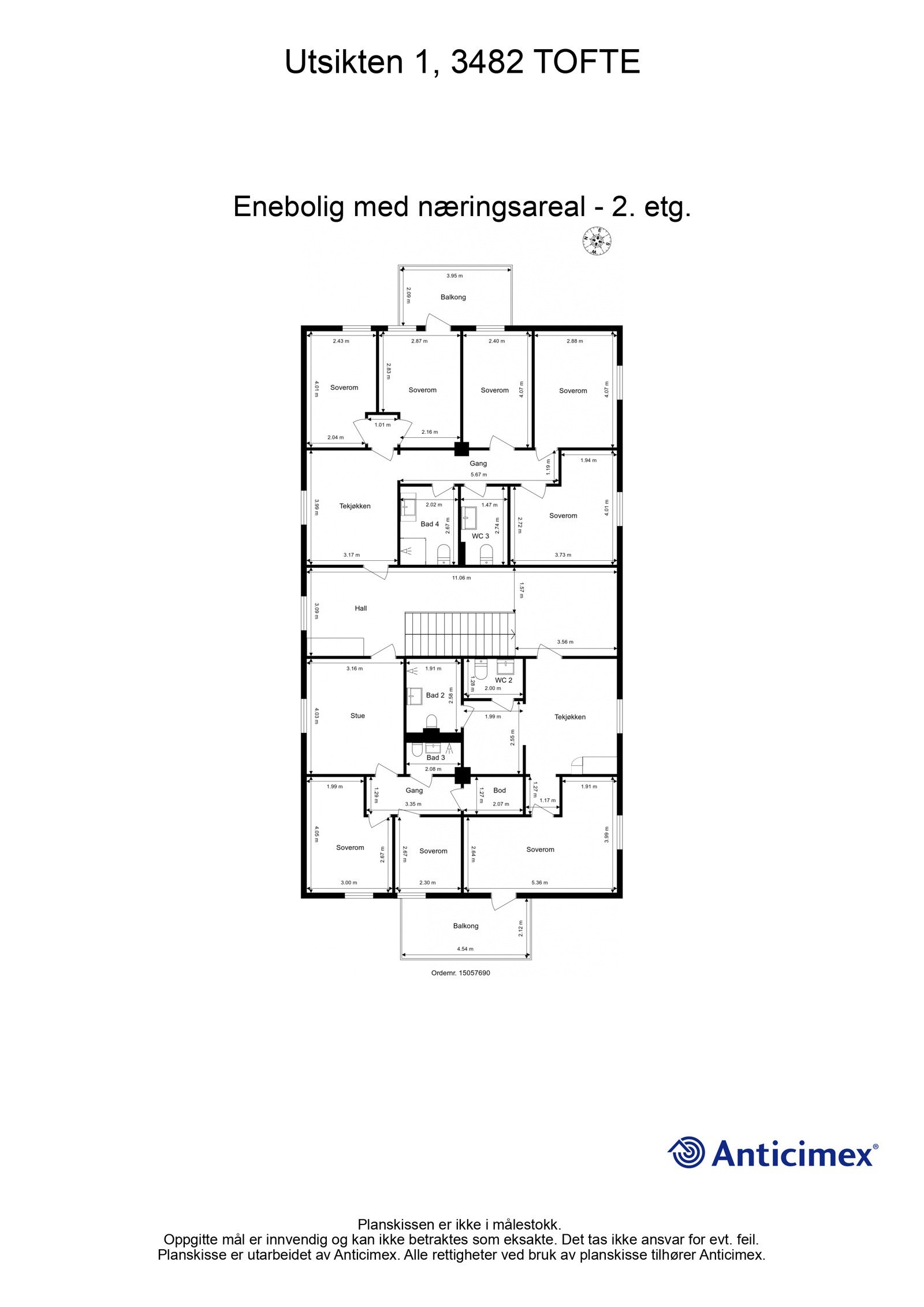 Plantegning 2.etasje Galleribilde
