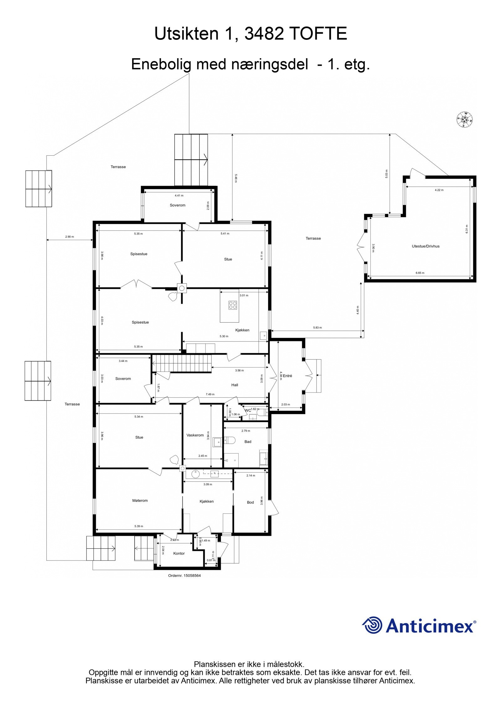 Plantegning 1.etasje Galleribilde