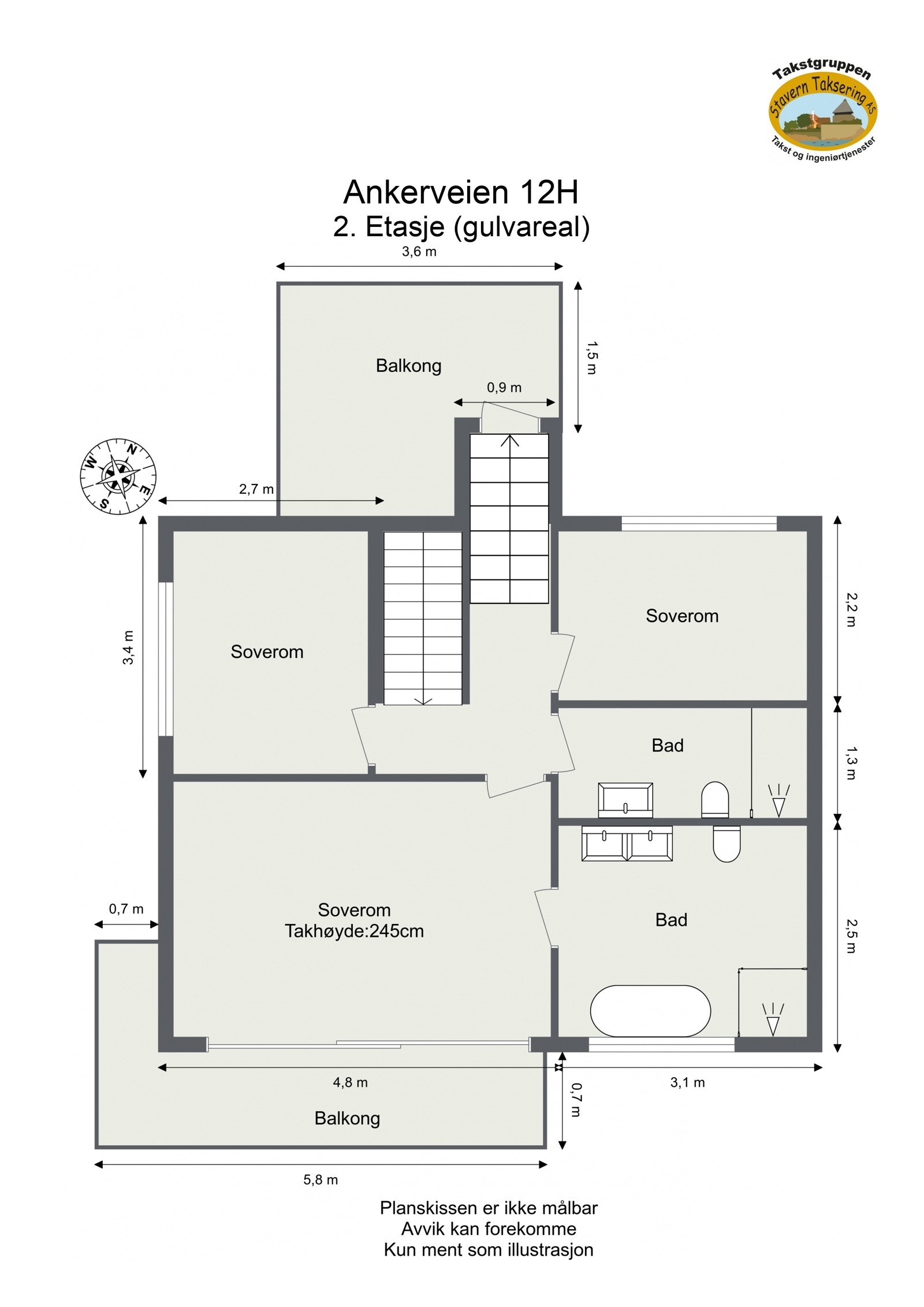 Plantegning 2. etasje. Galleribilde