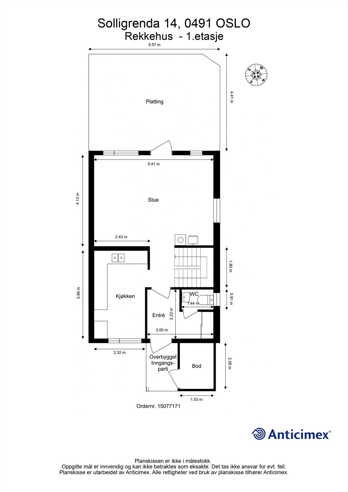 Plantegning 1. etasje Galleribilde