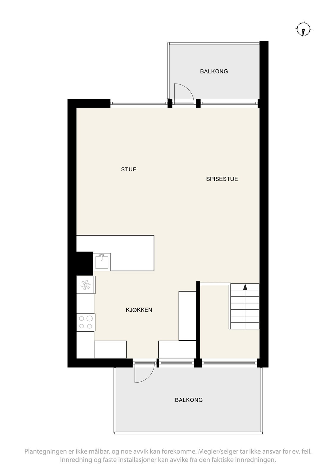 Plantegning 1. etasje Galleribilde