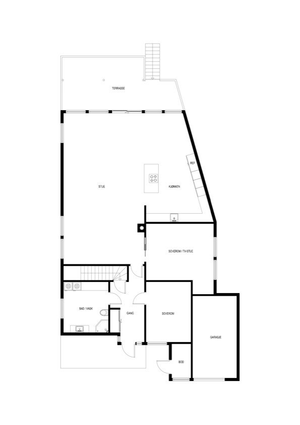 Plantegning 1. etasje Galleribilde