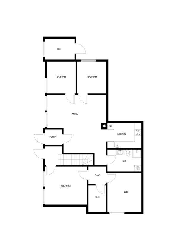 Plantegning underetasje Galleribilde
