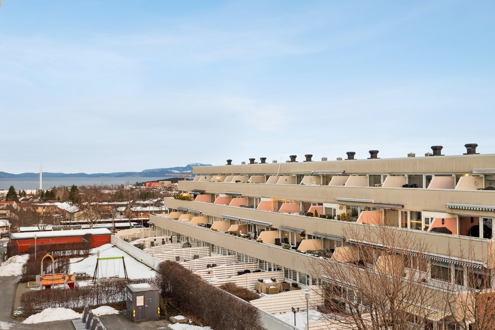 Det vil bli skiltet med visningsskilt fra DNB Eiendom under annonserte visninger. Galleribilde