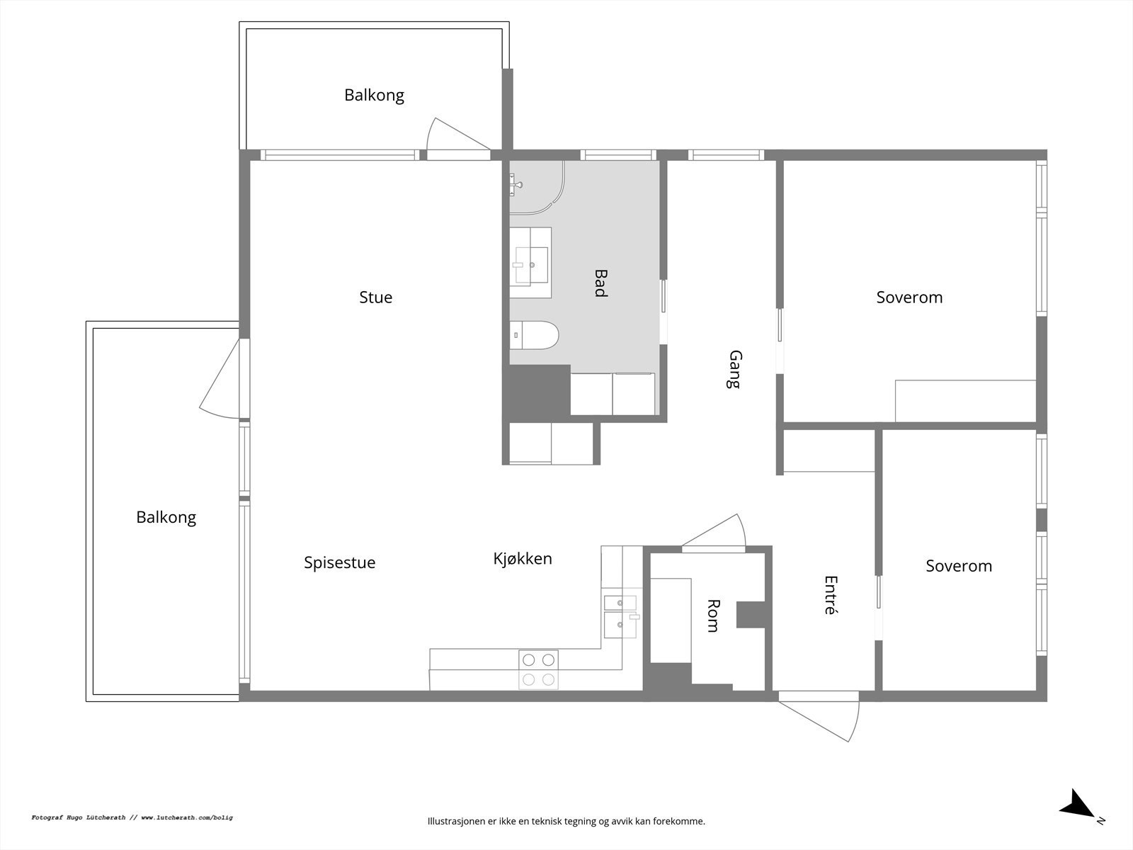 Planskisse Galleribilde