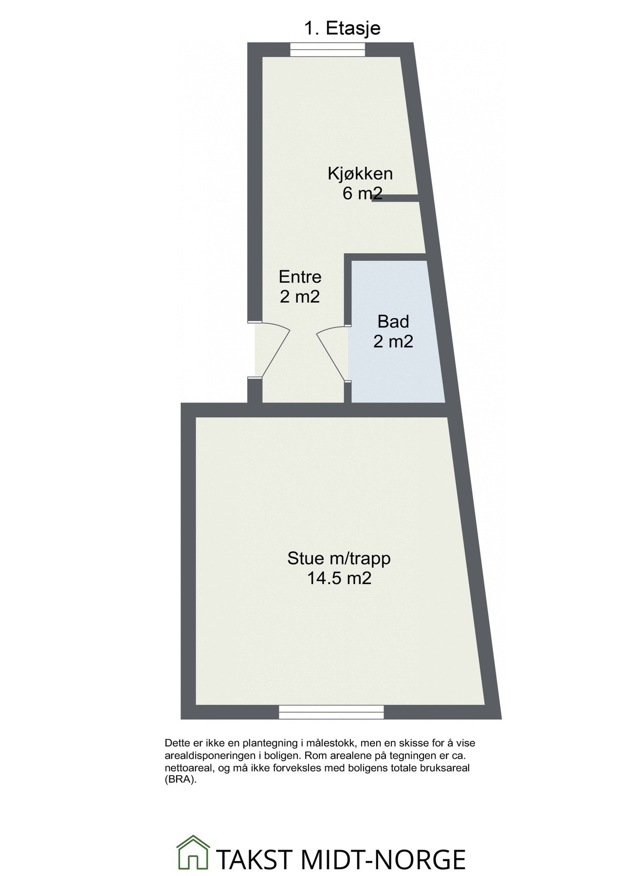 Planskisse - 1.etasje. Galleribilde