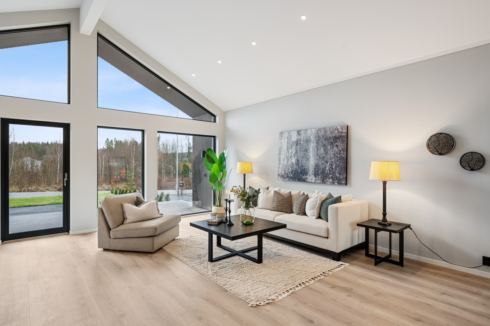 En stue som kombinerer komfort og eleganse. Galleribilde