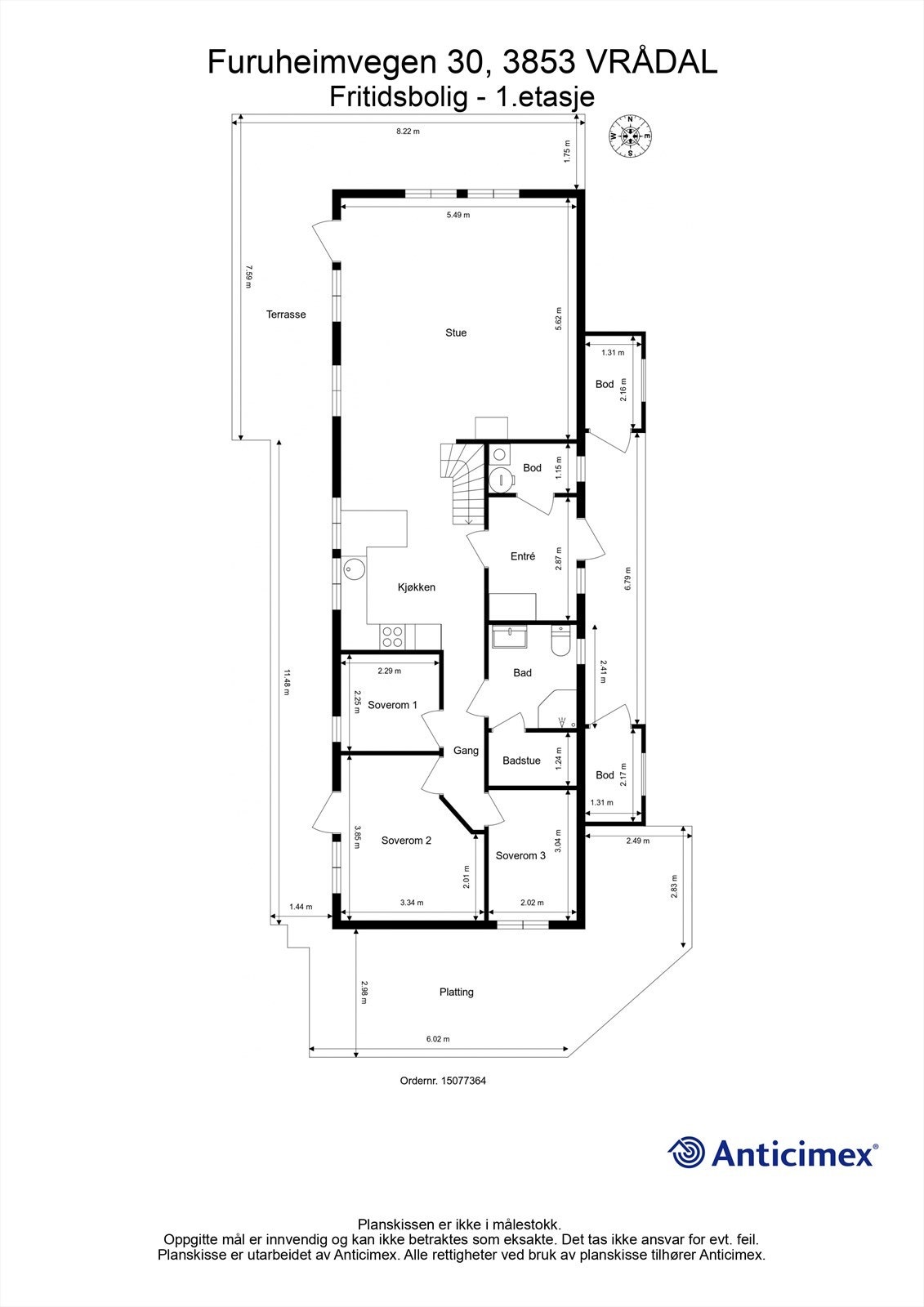 Plantegning 1. etasje Galleribilde