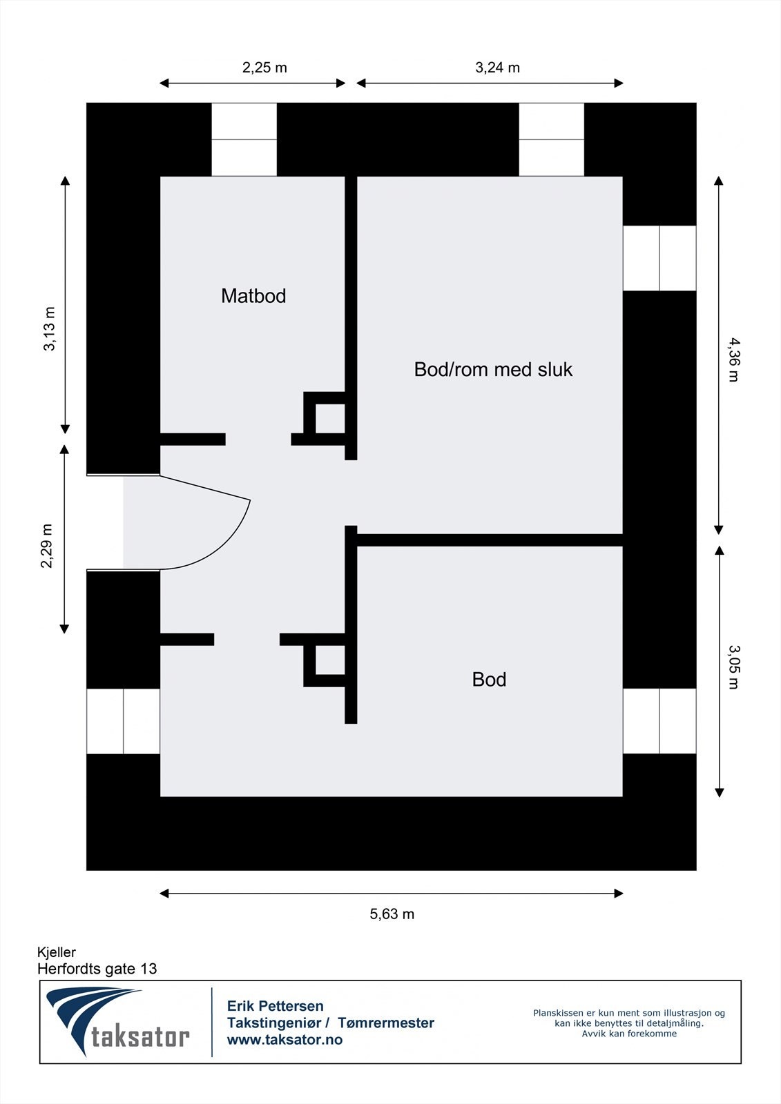 Plantegning kjeller. Galleribilde