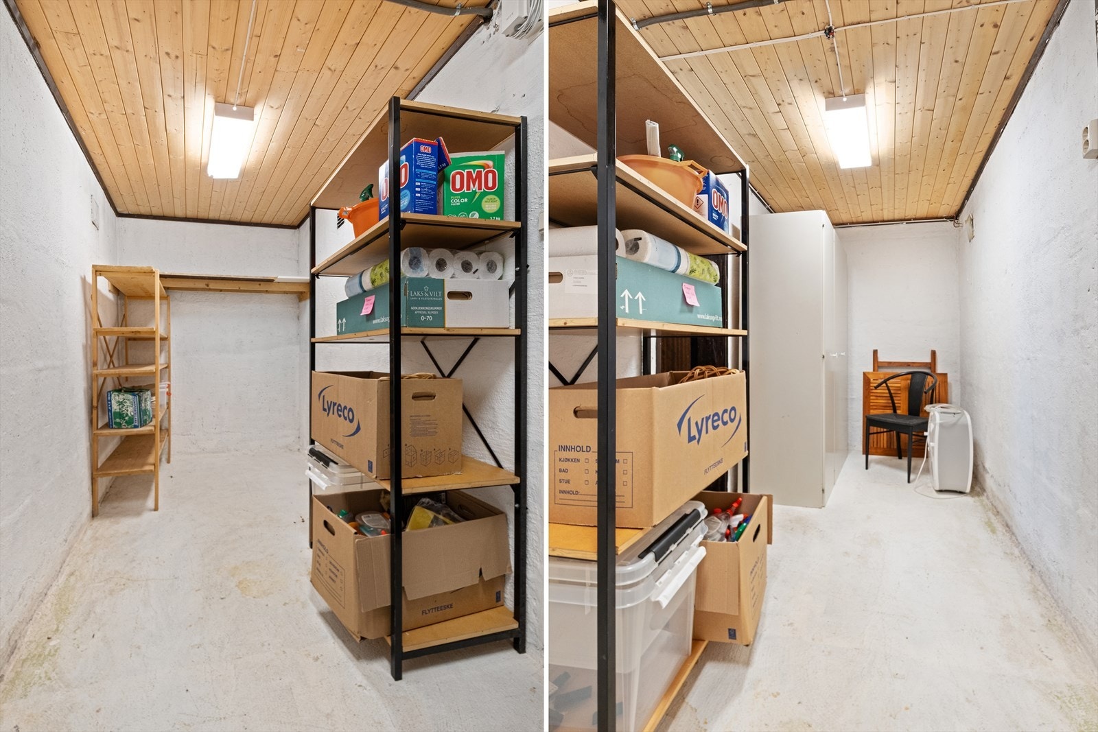 Boligen har rikelig med bod plass i tre innvendige boder, kott + kaldtloft med 24 m² gulvflate Galleribilde