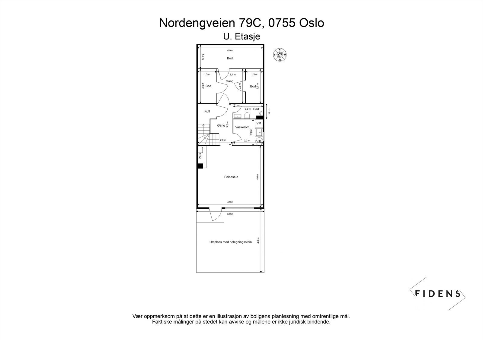 Plantegning - underetasje Galleribilde